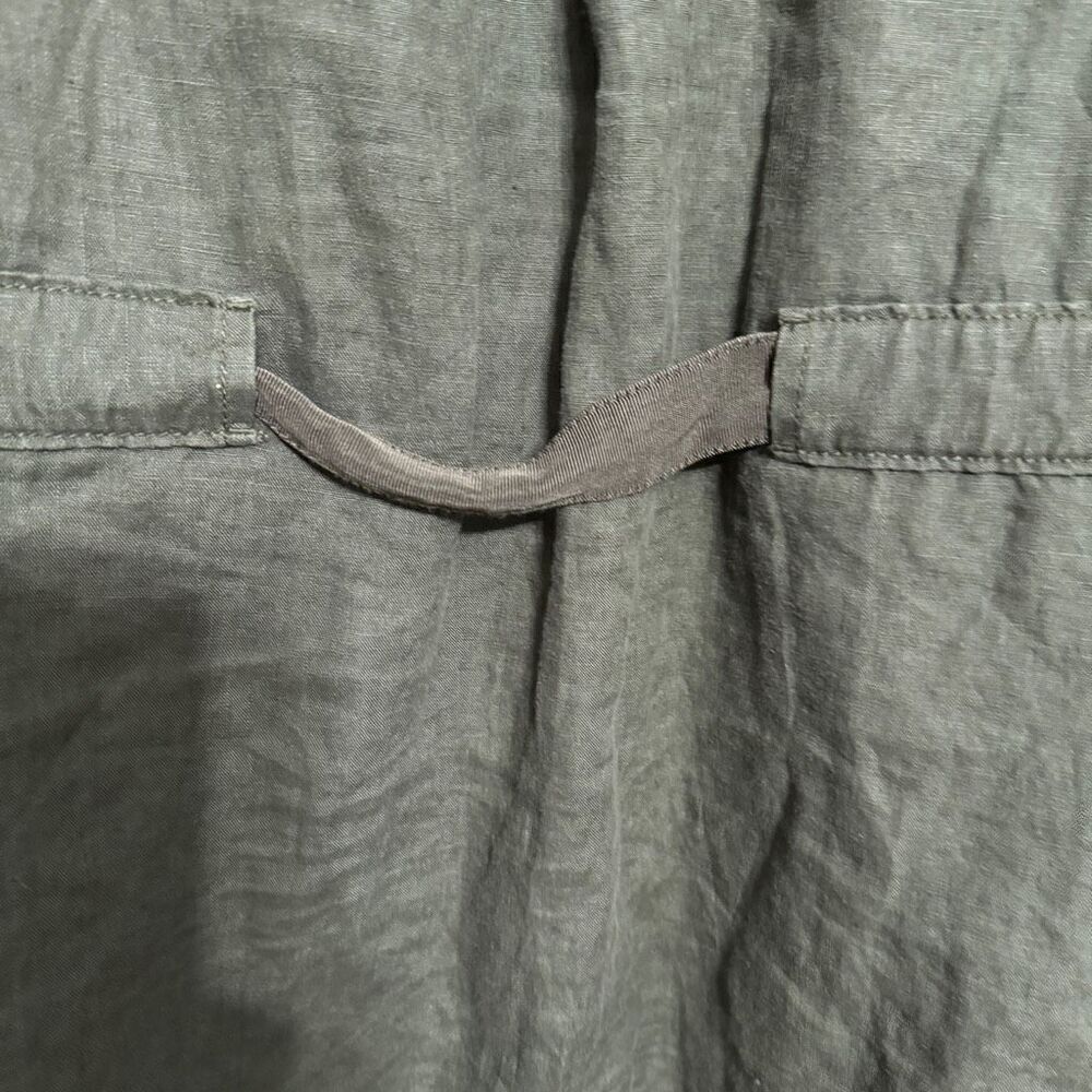 Athleta Wanderbout Olive Green Linen Utility Vest Size Large - Picture 7 of 8